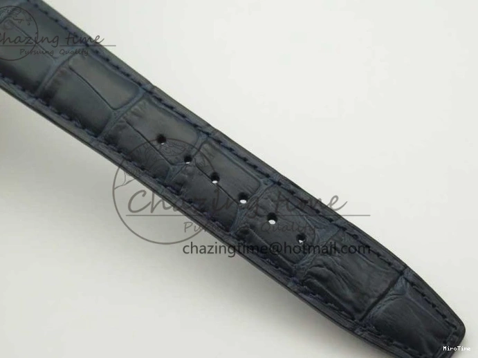 MIROTIME 0506 Portuguese Tourbillon IW5046 SS ZF Best Edition White Dial Blue Markers on Blue Leather Strap Fashionable 7149